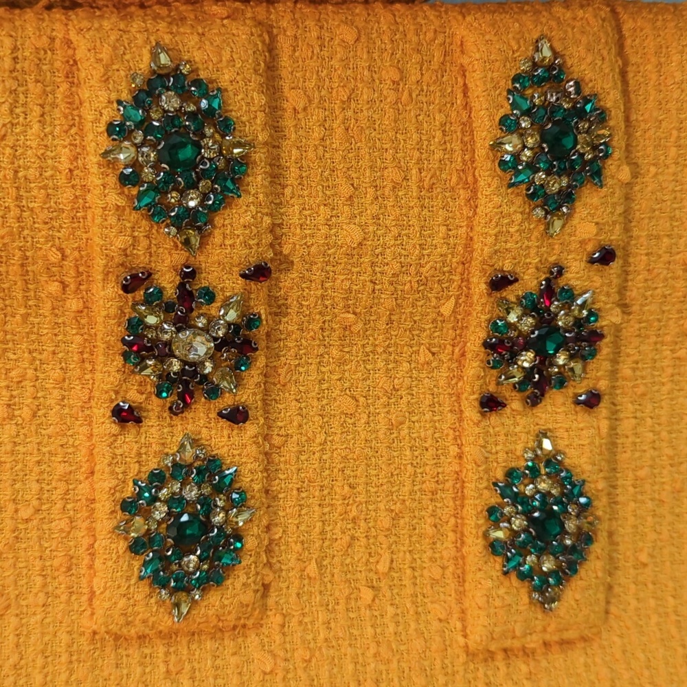 NWT Sz S Tuckernuck Yellow Bracelet Sleeve  Dress with Rhinestone Embellishments - Picture 2 of 5